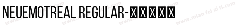 NeueMotreal Regular字体转换